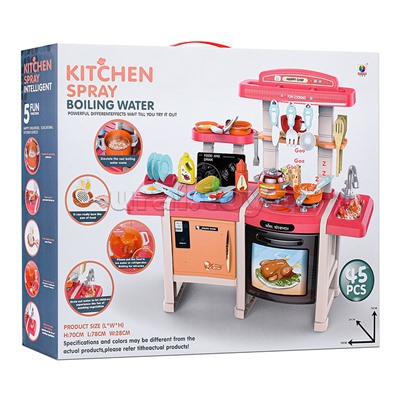 Игровой набор кухня "У шефа" цвет розовый, в коробке