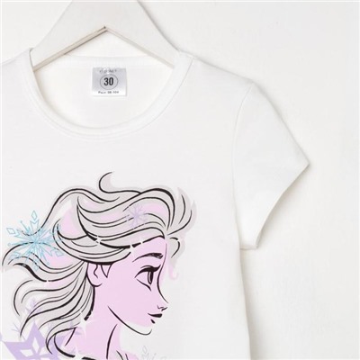 Футболка для девочки KAFTAN «Принцесса», белая, рост 86-92