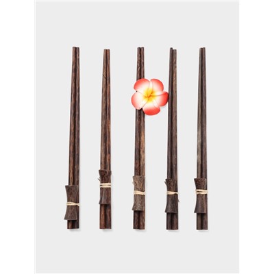 Палочки китайские «Сиреневый цветок», 5 пар, 23×8×2 см, кокос