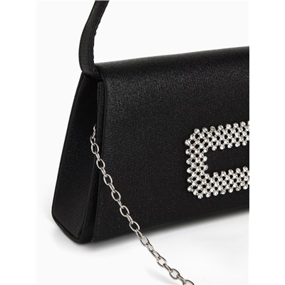 Сумка-клатч женская вечерняя на магните, чёрная