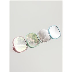 Зеркало карманное «Узор», с подставкой, 8×8 см, МИКС