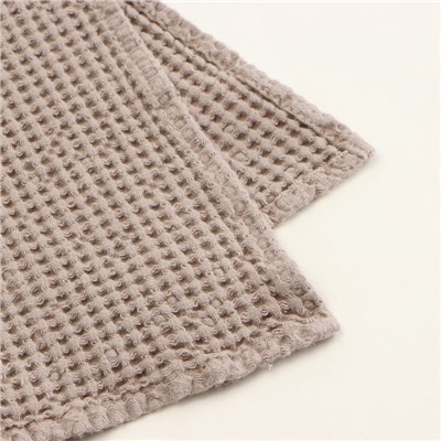 Полотенце вафельное SL HOME: Linen «Саббиа», 40×70 см, бежевое