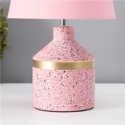 Настольная лампа с абажуром RISALUX «Лавр», 1×Е14, 40 Вт, розовый, 20×20×35 см