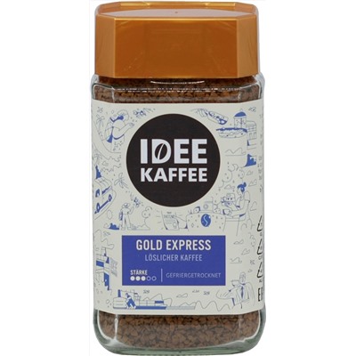 IDEE KAFFEE. Gold Express 100 гр. стекл.банка
