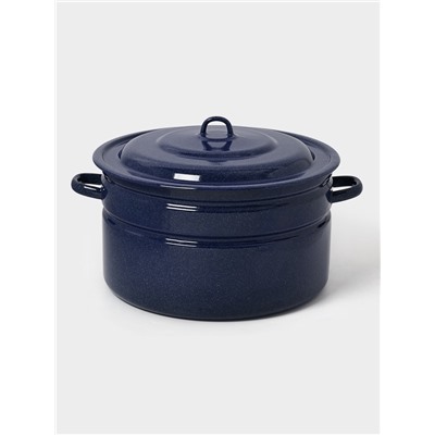 Бак эмалированный, 20 л, d=37.5 см, без декора, синий