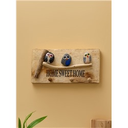 Вешалка HOME SWEET HOME, 30×6×15 см, дерево албезия