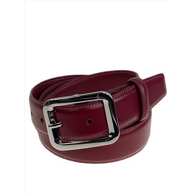Ремень женский из натуральной кожи, цвет бордовый