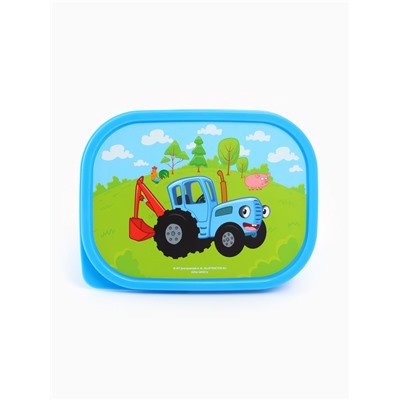 Ланч-бокс прямоугольный, 500 мл, Синий трактор