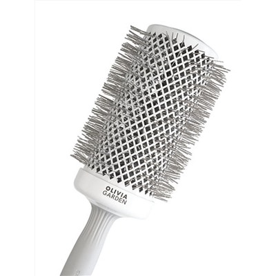 Olivia Garden Термобрашинг для укладки волос / Expert Blowout Speed XL Wavy Bristles White & Grey, 65 мм, бело-серый