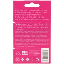 Andalou Naturals, мгновенное успокоение, маска лица с розовой водой 1000 Roses, 8 г (0,28 унции)