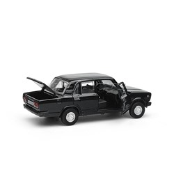 Машина металл LADA ваз-2105 1997 12 cm, двери, багаж, инерц.черный