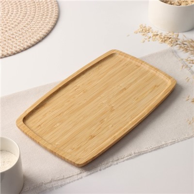 Блюдо для подачи Доляна Striata, 30×18 см, бамбук