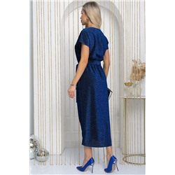 Платье Новогодний поцелуй (синее) П12223-12