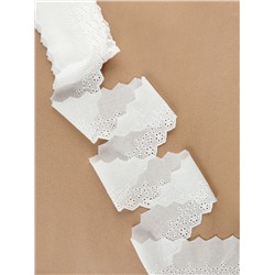 Кружево шитьё, 80 мм, 13.7±1 м, белое