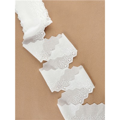 Кружево шитьё, 80 мм, 13.7±1 м, белое