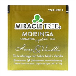 Miracle Tree, Moringa Organic Superfood Tea, Honey & Vanilla, Caffeine Free, 25 Tea Bags, 1.32 oz (37.5 g)