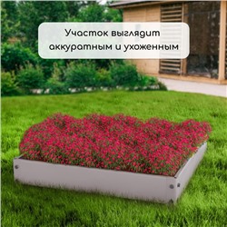 Клумба оцинкованная, 80×80×15 см, серая, «Квадро», Greengo