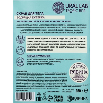 Скраб для тела соляной «Ежевика» с маслом виноградной косточки, 250 г, TROPIC BAR