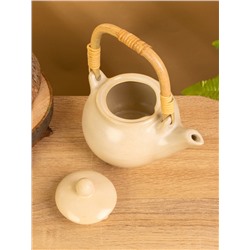 Чайник заварочный «Камень», 18×18×12 см, керамика, бежевый в крошку