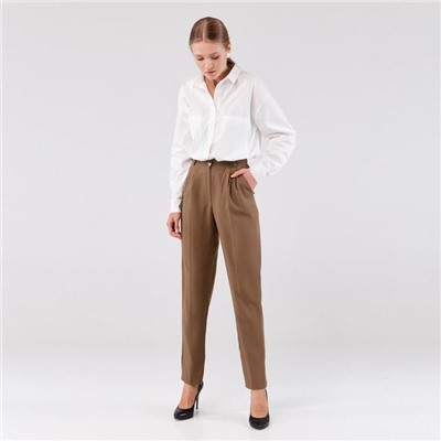 Брюки женские MINAKU: Dress code, бежевые, размер 48