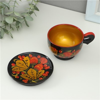 Чайная пара, дерево хохлома