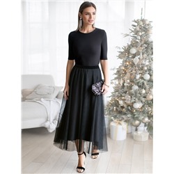 Футболка из трикотажа в широкий рубчик