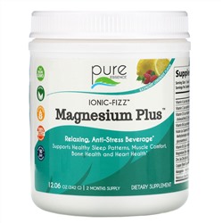 Pure Essence, Ionic-Fizz, Magnesium Plus, малиновый лимонад, 342 г (12,06 унции)