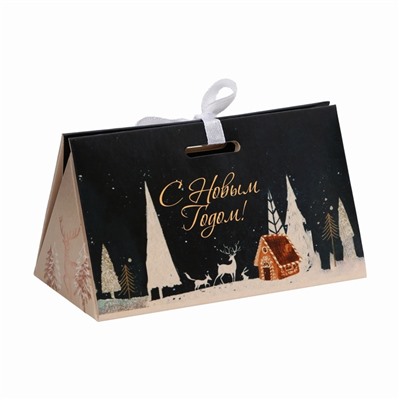 Бонбоньерка новогодняя, подарочная упаковка «С Новым годом», 10×5.5×5 см