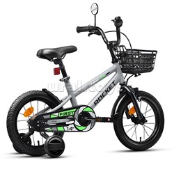 Велосипед 14" Rocket First, цвет серый