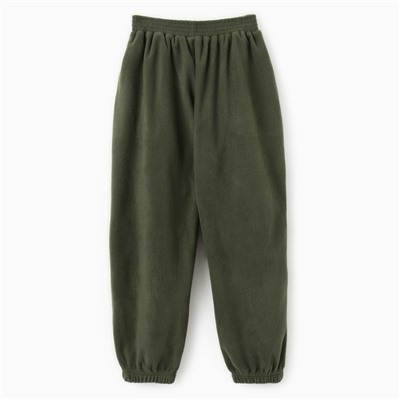 Брюки флисовые для девочки MINAKU: Fleece Soft, зелёные, рост 152 см