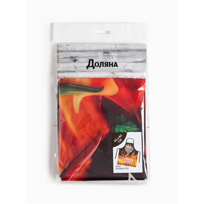 Фартук Kitchen star, черный, 65×80 см, оксфорд 210 г/м²