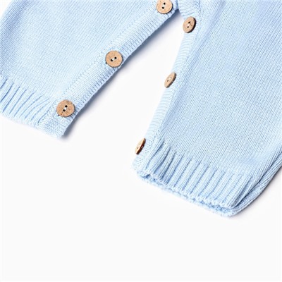 Комбинезон вязаный детский MINAKU, рост 74-80, голубой