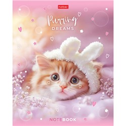 Тетрадь  48л клетка пластиковая обложка 300мкм "Нежные мечты" (092369) Хатбер