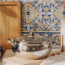Кастрюля SL Home «Олла», 5.2 л, d=24 см, h=11.5 см, с крышкой, капсульное дно, индукция, нержавеющая сталь