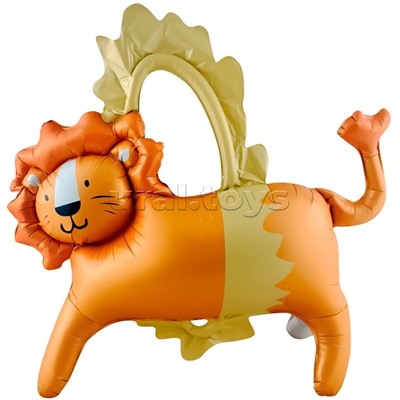 Шар 3D (39''/99 см) Фигура, Цирк, Смелый лев, 1 шт. в уп.