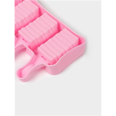 Форма для мороженого «Венеция», силикон, 19.3×11×2.4 см, 4 ячейки (5.5×2.9 см), МИКС