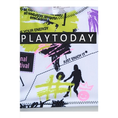 Комплект для девочек: купальный костюм трикотажный, шорты текстильные плавательные PLAYTODAY, 1244190