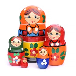 Матрешка 5 в 1 "Загорская роспись"/ окрашенная