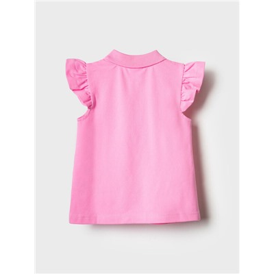 Джемпер трикотажный с воротником поло для девочек