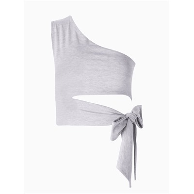 Топ с завязкой на талии женский MINAKU : Casual Collection, серый, размер 46