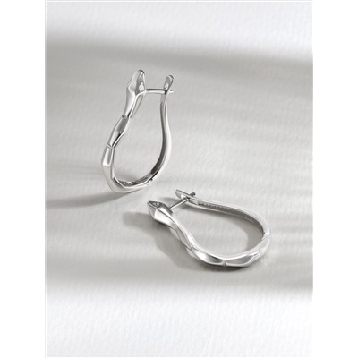 Серьги из серебра с фианитами родированные - Змеи С5392р