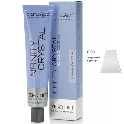 CONCEPT Infinity Crystal Гелевый полуперманентный краситель для волос 0/00 Нейтральный корректор 60 мл