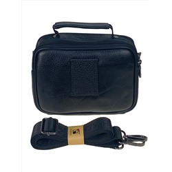 Сумка мужская из натуральной кожи, цвет черный