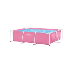 УЦЕНКА Бассейн каркасный Pink Frame Pool, 220×150×60 см, розовый, круглый, 28266NP INTEX