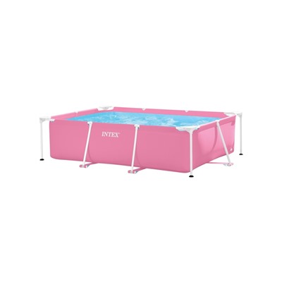 УЦЕНКА Бассейн каркасный Pink Frame Pool, 220×150×60 см, розовый, круглый, 28266NP INTEX