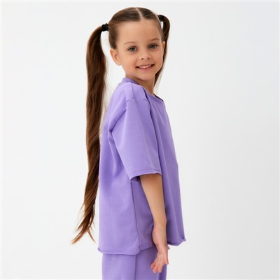 Футболка для девочки KAFTAN: Dream big, сиреневая, размер 30, рост 98 - 104 см