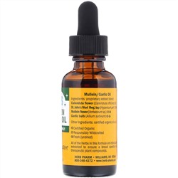 Herb Pharm, Ушное масло, коровяк/чеснок, 1 жидкая унция (30 мл)