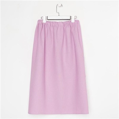 Полотенце банное Этель «Парео» с карманом 80×140 см цв.нежная лаванда, 100% хл, вафля 240 г/м²