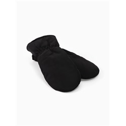 Варежки флисовые зимние мужские, размер 25 см, чёрные