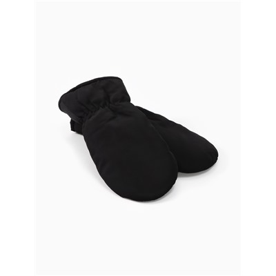 Варежки флисовые зимние мужские, размер 25 см, чёрные